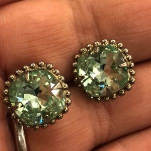 Sorrelli Soft Green Antiqued Silver Studs,NWT